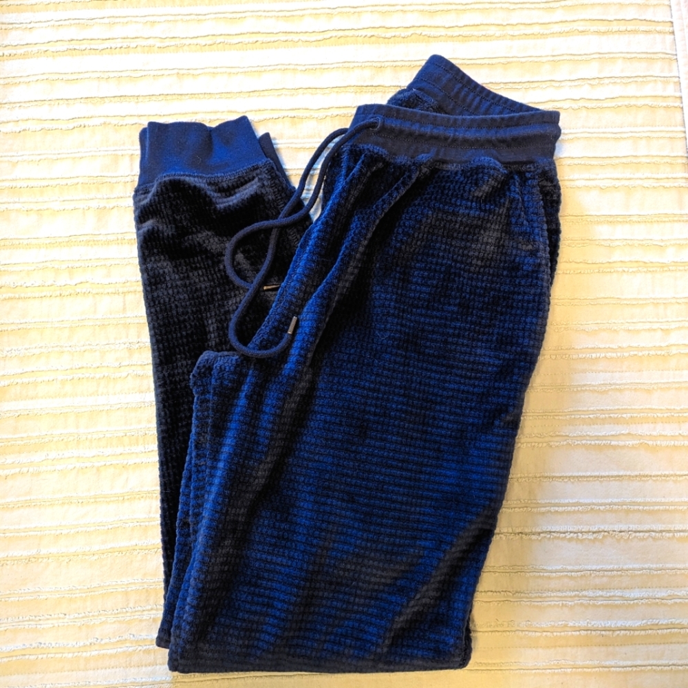 Daniel Buchler men's sweat jogger waffle velour pants